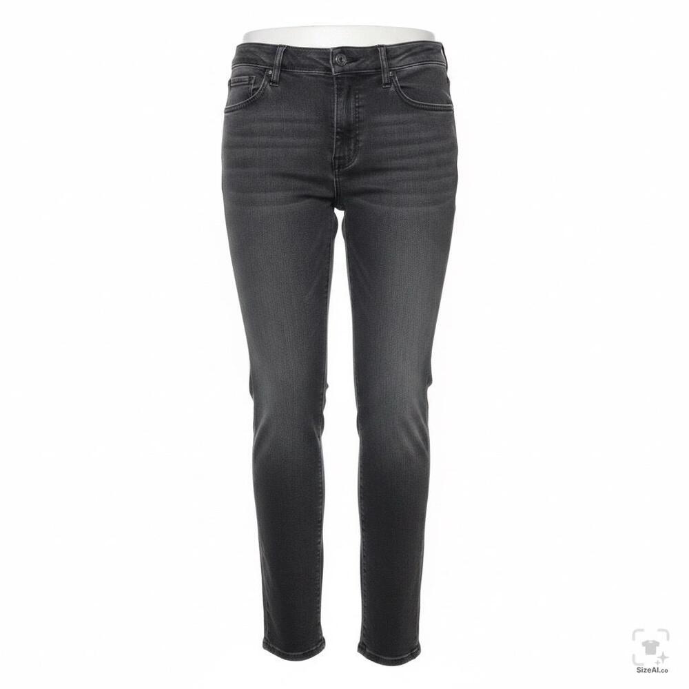 Lucky Brand 411 Jeans Mens 36x28 Gray Denim Athletic Taper Mid-Rise Stretch